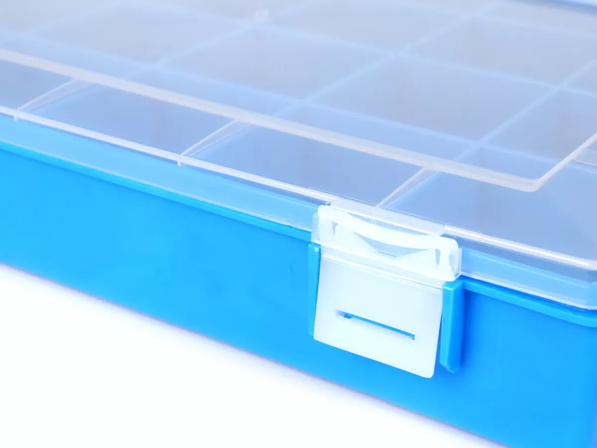 Sorteerbox - Schroefbox -HÜNERSDORFF- 225x335x55 mm, blauw, 24 vakken