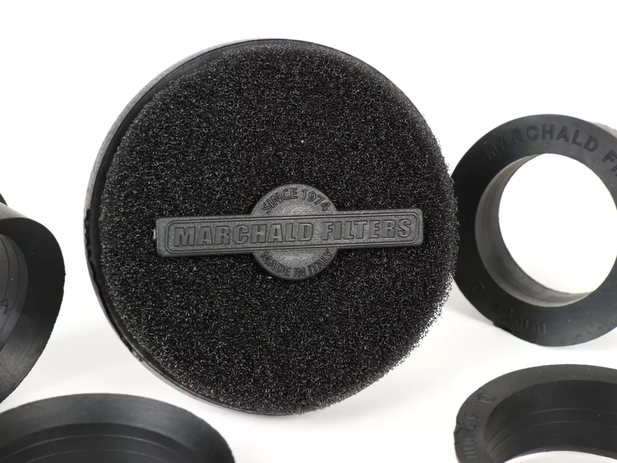 Air filter -MARCHALD Power Double Layer- Ø=65mm x 40mm, CS Ø=46-49-52-55-58-62mm - black