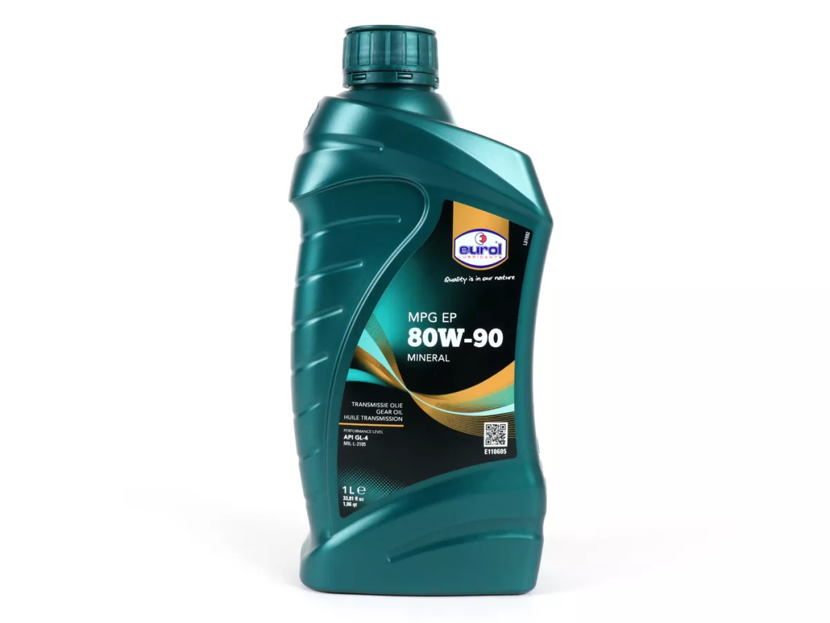 Versnellingsbakolie -EUROL SAE 80W90 GL4 - 1000ml - Aanbevolen voor Vespa GT/GTS/GTV125-300, LX/LXV125-150