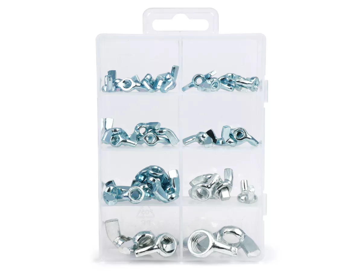 Boîte d'assortiment d'écrous à oreilles -OEM- M4-M12, 40 pcs.