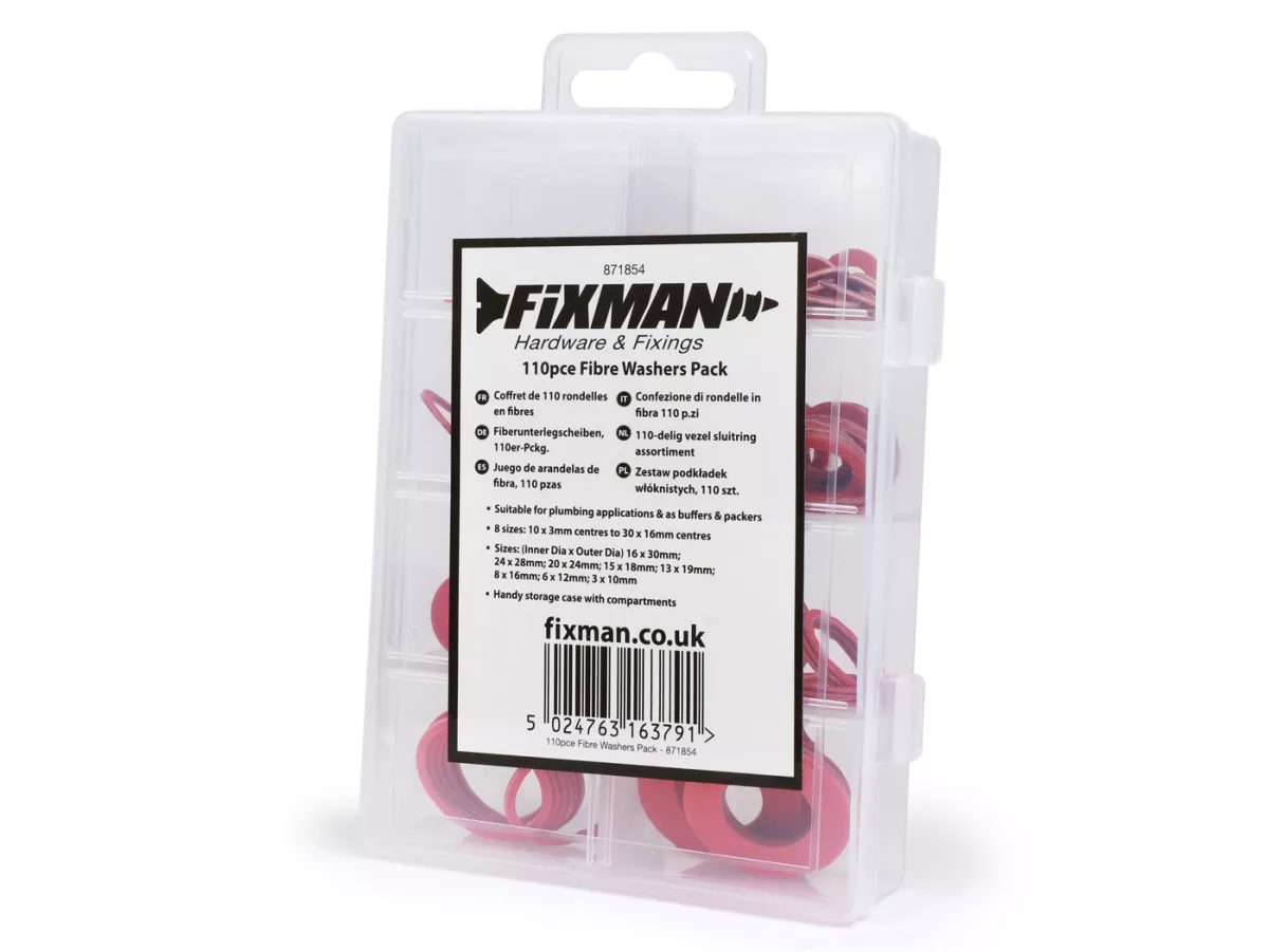 Assortimentsdoos afdichtringen -OEM- Fibreerringen, 110 stuks.