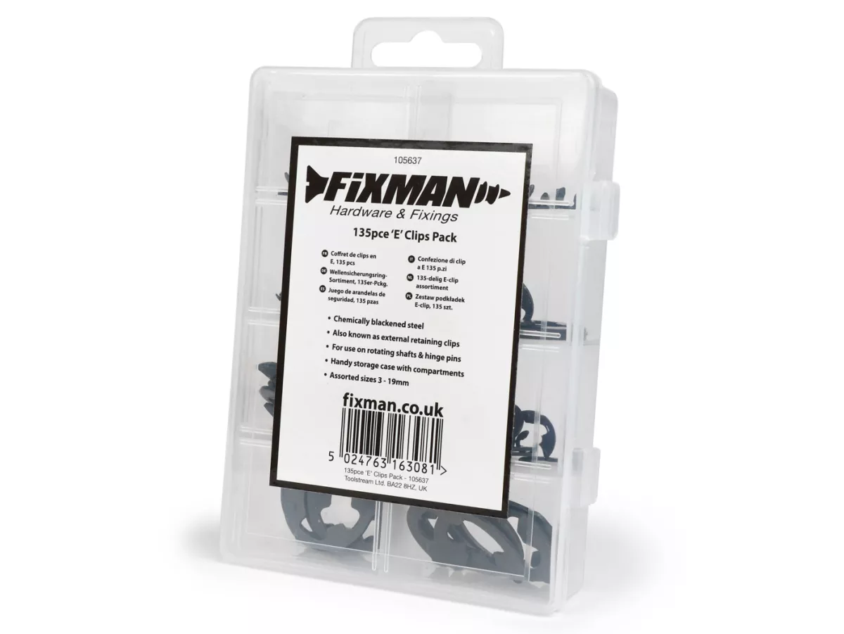 Boîte d'assortiment de circlips -OEM- arbre DIN6799, Ø=3-19 mm, 135 pcs.