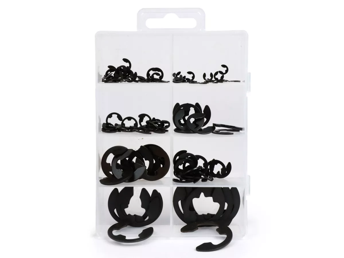 Boîte d'assortiment de circlips -OEM- arbre DIN6799, Ø=3-19 mm, 135 pcs.