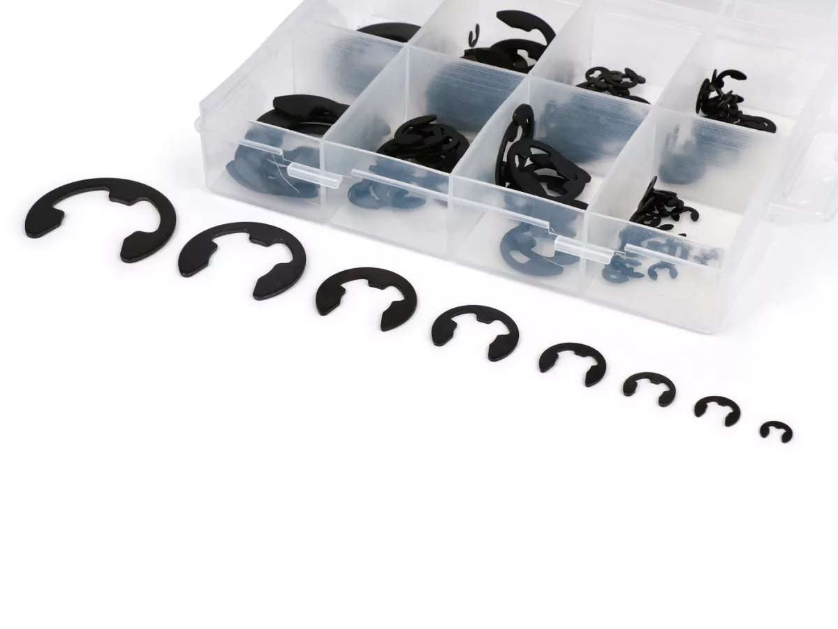 Boîte d'assortiment de circlips -OEM- arbre DIN6799, Ø=3-19 mm, 135 pcs.