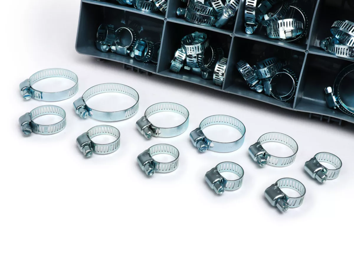 Kotak bermacam-macam penjepit selang -OEM- Ø = 10-38mm, 60 pcs.