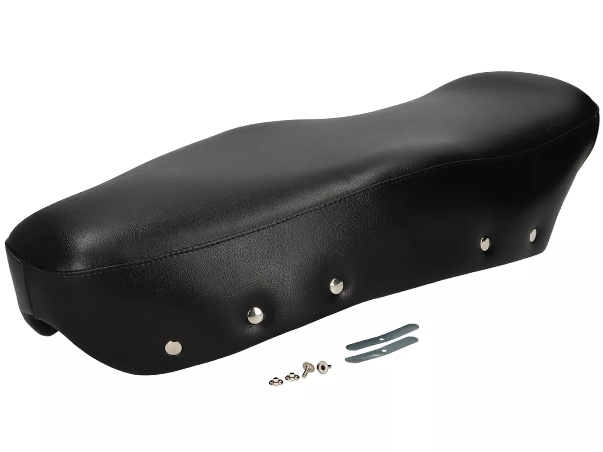 Housse de selle 63 cm  -BUZZSOLOMOTO- El Tigre - Eibar Li 125-150 série 3, Li 125 Spécial série 3, TV 175-200 série 3, Jet 200 série 3 - noir