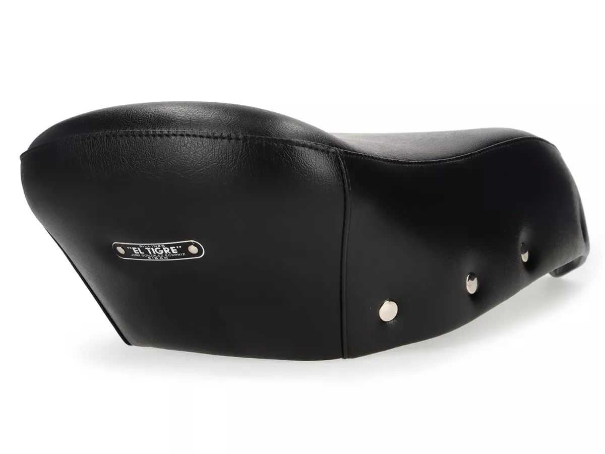 Housse de selle 63 cm  -BUZZSOLOMOTO- El Tigre - Eibar Li 125-150 série 3, Li 125 Spécial série 3, TV 175-200 série 3, Jet 200 série 3 - noir