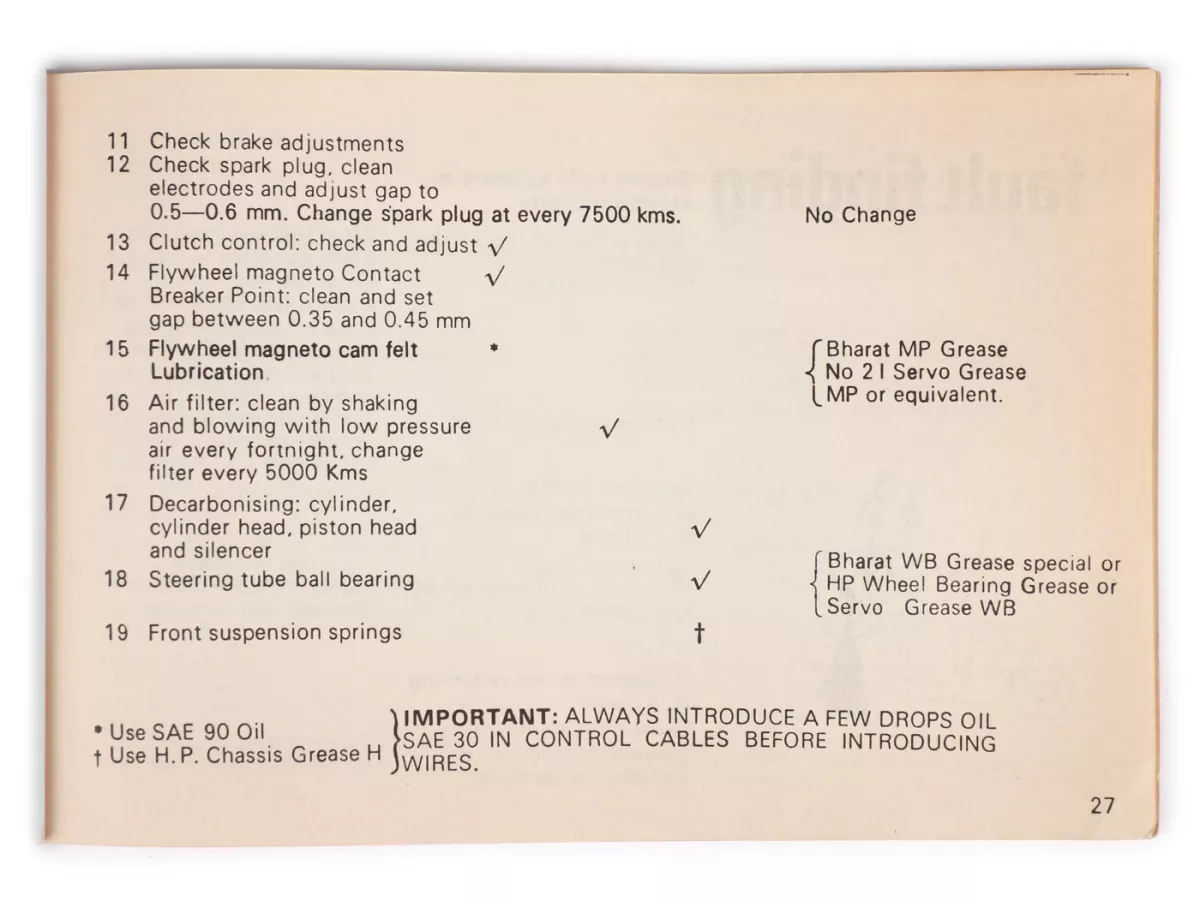 Manual de instrucciones (NOS) -LAMBRETTA- GP / dl 150