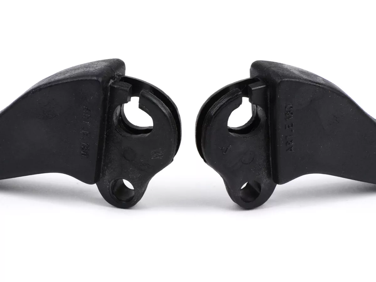 Leva freno + leva frizione (set) -STILMOTOR (NOS)- VESPA Sport - Vespa PX -1997, T5, TX, T5 Classic, PK S, XL - plastica - nero