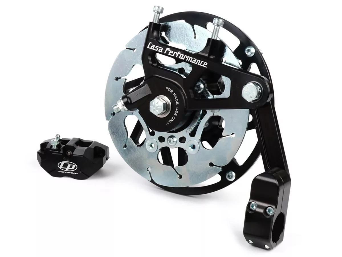Freno de disco Casadisc Anti-Dive -CASA PERFORMANCE- Lambretta LI, LIS, SX, TV, DL, GP - incl. pinza de freno - negro