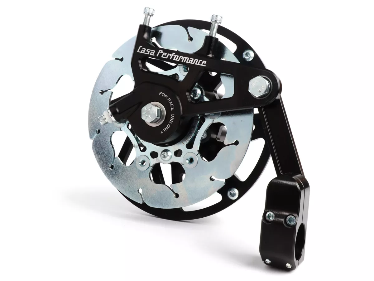 Freno de disco Casadisc Anti-Dive -CASA PERFORMANCE- Lambretta LI, LIS, SX, TV, DL, GP - incl. pinza de freno - negro
