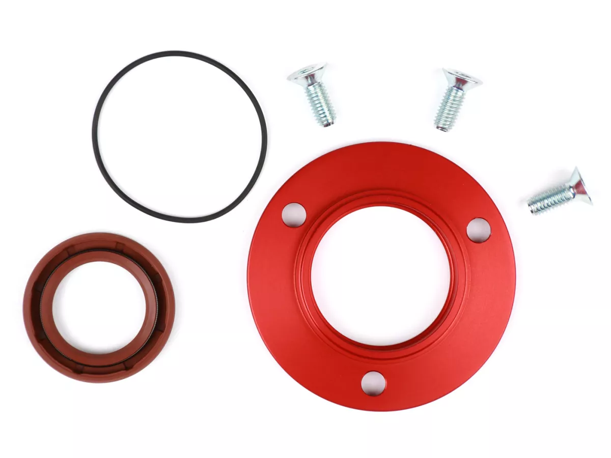 Tapa disco cojinete de bolas cigüeñal (lado motor) con junta tórica -CASA PERFORMANCE- Lambretta Lui75 S/SL, J125 (4 velocidades)