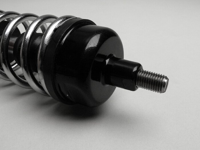 Shock absorber front -PIAGGIO, 210mm- Vespa LX50, LX 125, LX150, LXV50, LXV125, S50, S125, S150 - chrome