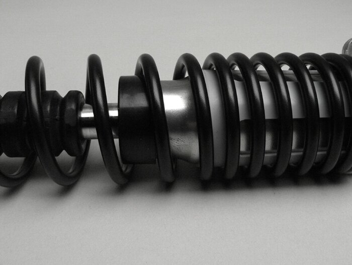 Shock absorber front -PIAGGIO, 210mm- Vespa LX50, LX 125, LX150, LXV50, LXV125, S50, S125, S150 - black