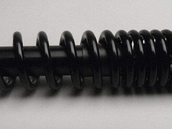 Shock absorber rear -PIAGGIO, 300mm- Vespa LX50, LXV50, S50, ET2 50, ET4 50 - black