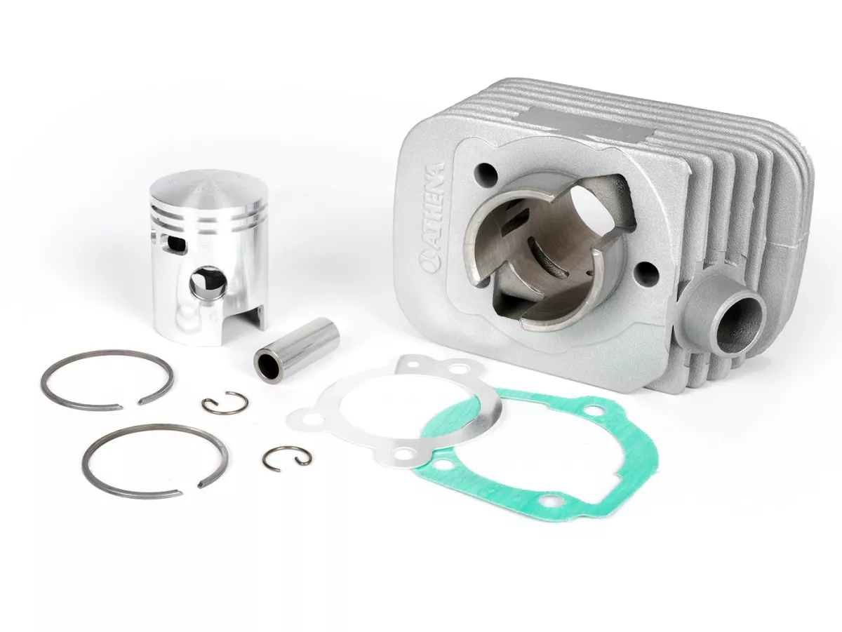 Cylinder -ATHENA 50 ccm aluminium Ø38,4mm- Piaggio Bravo, Ciao, Boss, Si, Boxer, Grillo, Pack2 (kolvstift = Ø 12mm)