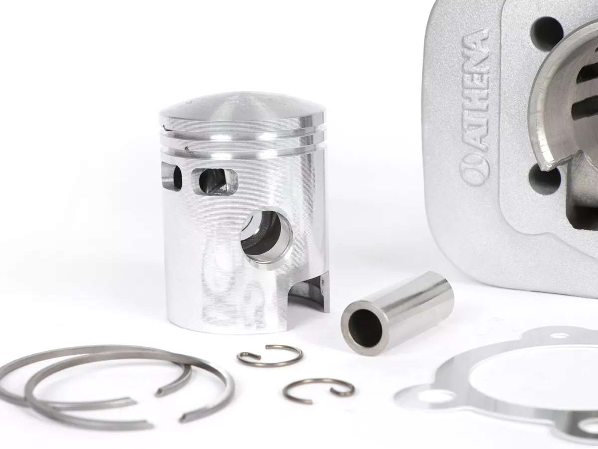 Cylinder -ATHENA 50 ccm aluminium Ø38,4mm- Piaggio Bravo, Ciao, Boss, Si, Boxer, Grillo, Pack2 (kolvstift = Ø 12mm)