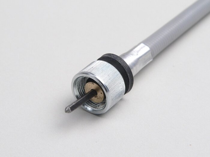 Kabel speedo -KUALITAS OEM- Vespa VNB3T, VNB4T, VNB5T (-033016), VBA1T, VBB1T, VBB2T (-216000), Acma -8 inci, persegi 1,9 mm (atas/bawah), L = 998mm, l = 1000mm