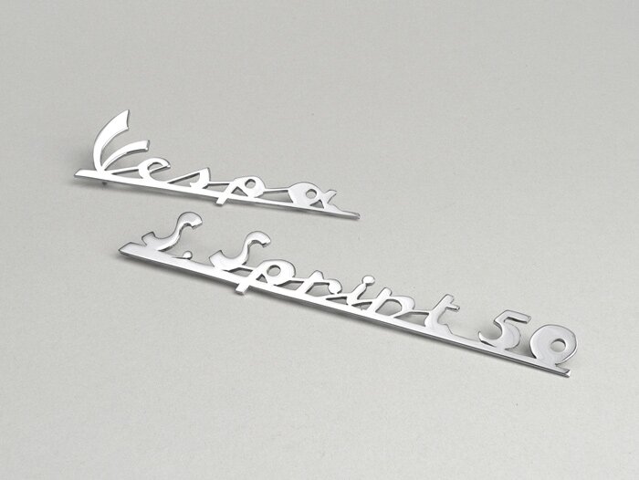 Rotulación escudo piernas + bastidor trasero -VESPA- Vespa S. Sprint 50 - Vespa SS50 (a partir de 1967)