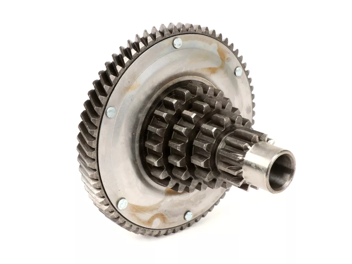 Gear cluster -VESPA- Vespa PX200, Rally200 - 12-13-17-21 teeth with primary drive 65 teeth