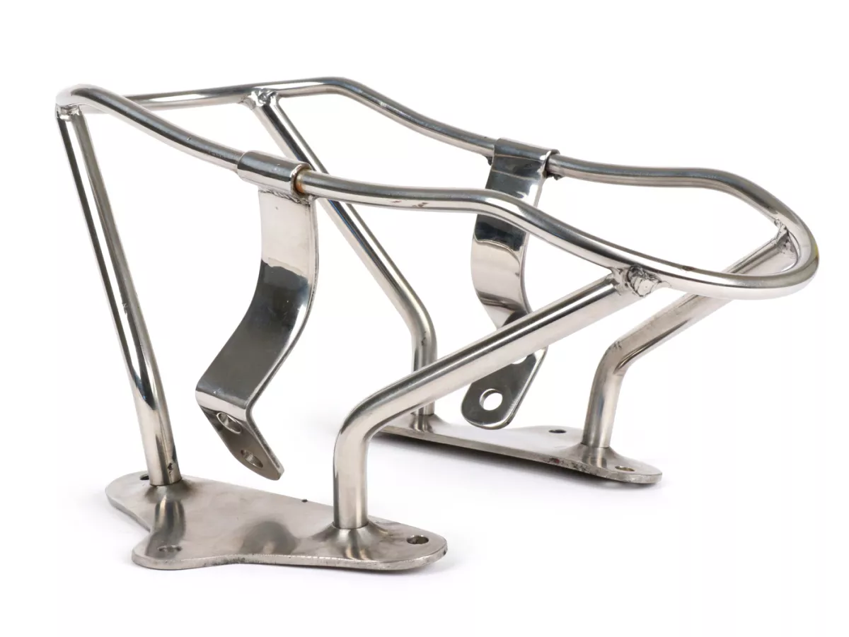 Spare wheel carrier front -SPORT In Line- Lambretta LI (series 3), LIS, SX, TV (series 3), DL, GP - Chrome
