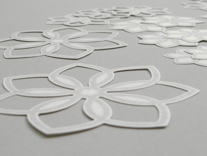 Stickerset -PIAGGIO Bloemen- Vespa S - Zilver
