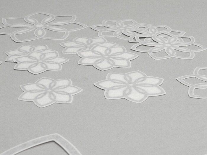 Stickerset -PIAGGIO Bloemen- Vespa S - Zilver