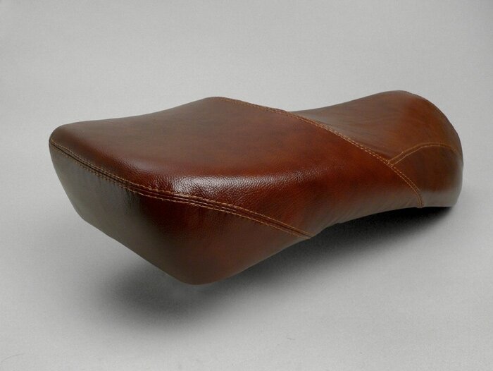 Selle -PIAGGIO biplace cuir- Vespa GTS 125-300 - (-2014)  - brun