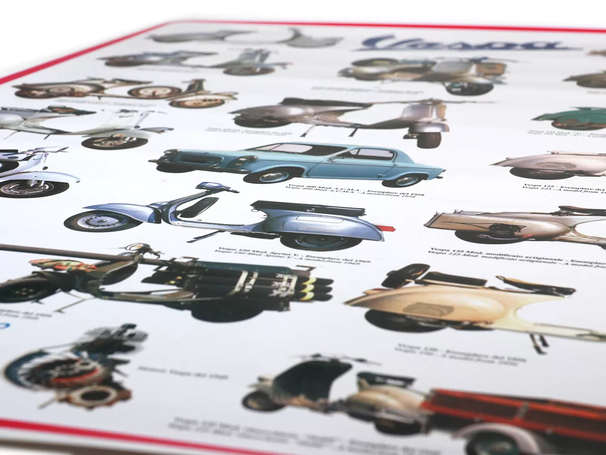 Poster -VESPA 50°- model overview - 900mm x 600mm