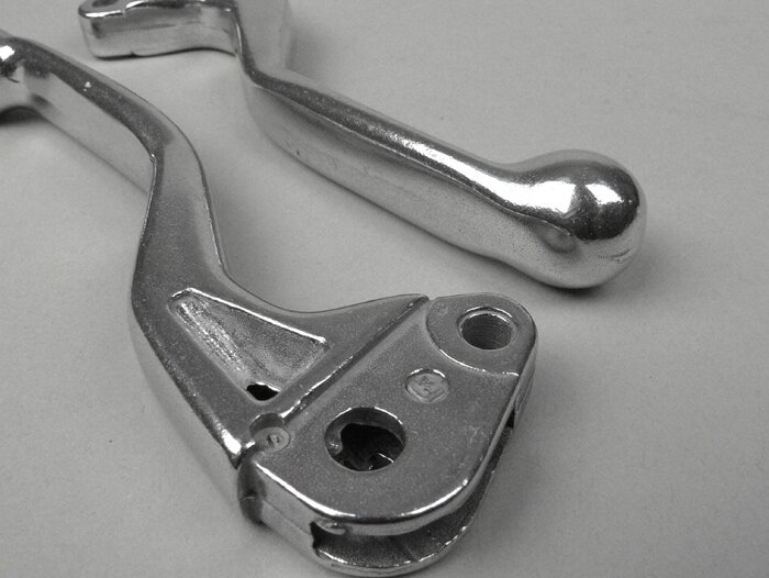 Brake and clutch lever set -VESPA sport short- Vespa PK S, XL - aluminium polished