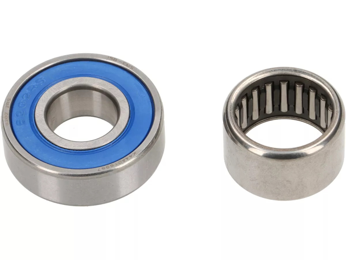Front hub bearing set (ball bearing and needle roller bearing) -VESPA- PX (1982-), T5 125cc, Cosa, PK, ET2, ET4, Sfera, Quartz, LX, GT125, GTS - Ø=20mm