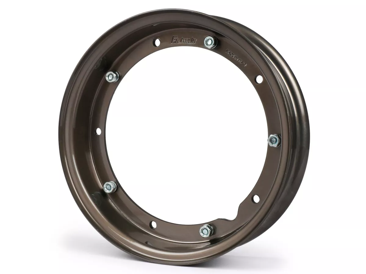 Wiel -FA ITALIA 2.10-10 inch, staal- Vespa (type PX) - Vespa Smallframe V50, 50N, Special, PV, ET3, PK50-125 (S/XL/XL2), Largeframe PX, T5, Sprint, Rally, GT/GTR, LML Star, Deluxe - Titan Style