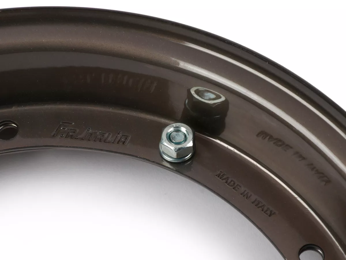 Wiel -FA ITALIA 2.10-10 inch, staal- Vespa (type PX) - Vespa Smallframe V50, 50N, Special, PV, ET3, PK50-125 (S/XL/XL2), Largeframe PX, T5, Sprint, Rally, GT/GTR, LML Star, Deluxe - Titan Style