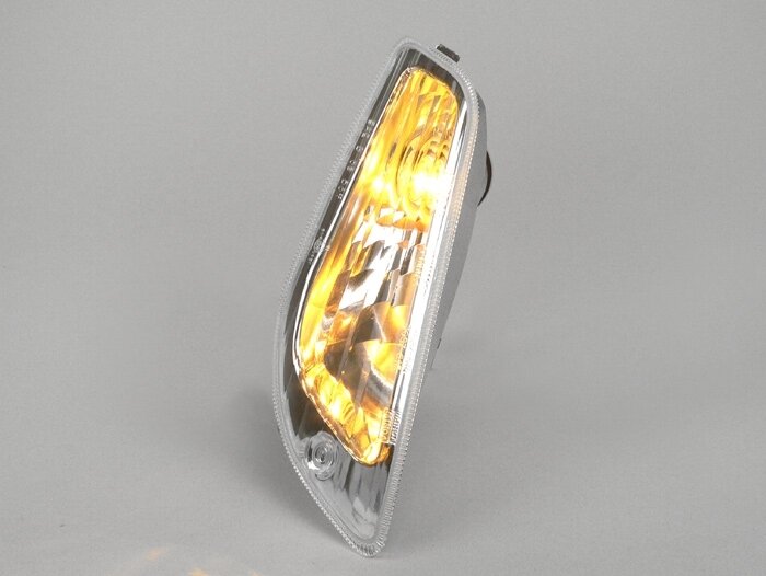 Blinkers -PIAGGIO- Vespa LX, LXV, S - vit - klarglas - fram, höger