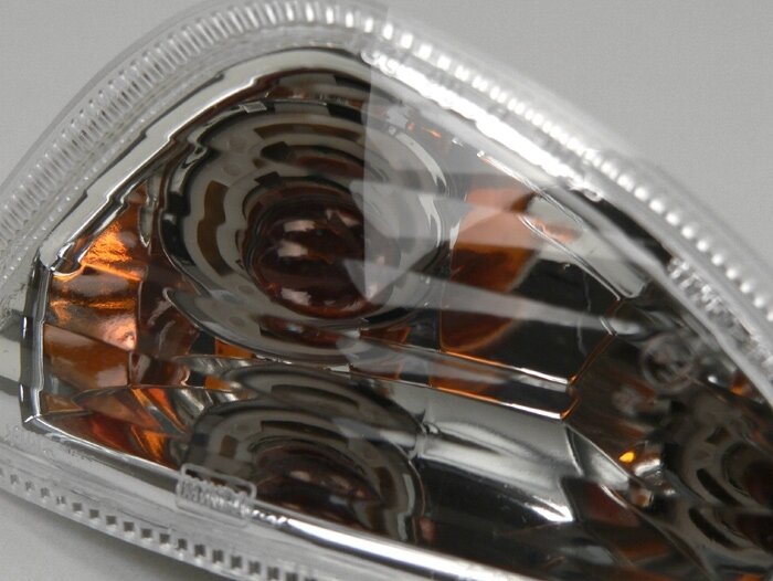 Indicator -PIAGGIO- Vespa LX, LXV, S- colourless - smooth lens - rear lhs