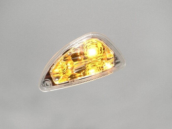 Blinkers -PIAGGIO- Vespa LX, LXV, S - vit - klarglas - bak, höger