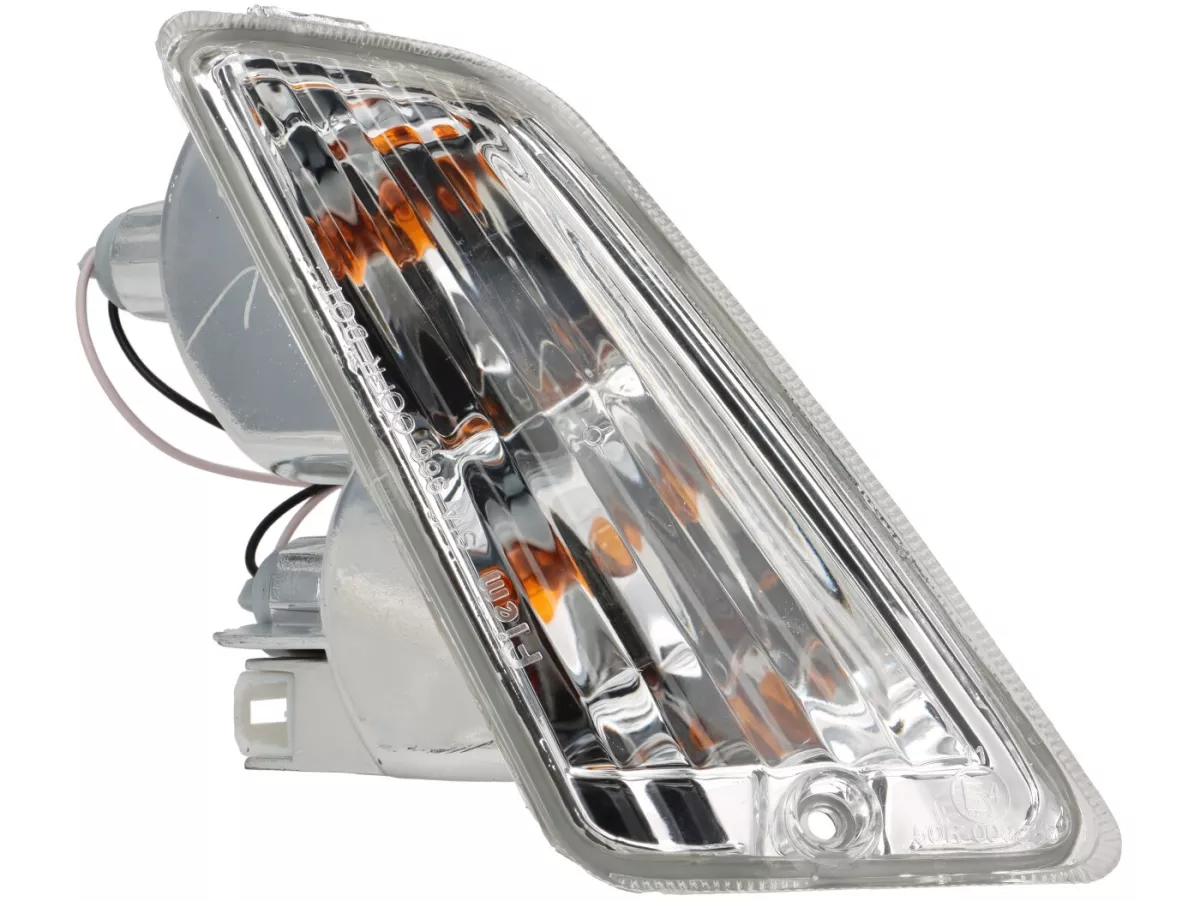 Clignotant -PIAGGIO Siem- Vespa GT, GTL, GTV, GTS 125-300 (-2013) - incolore - cabochon pas strié - avant droit