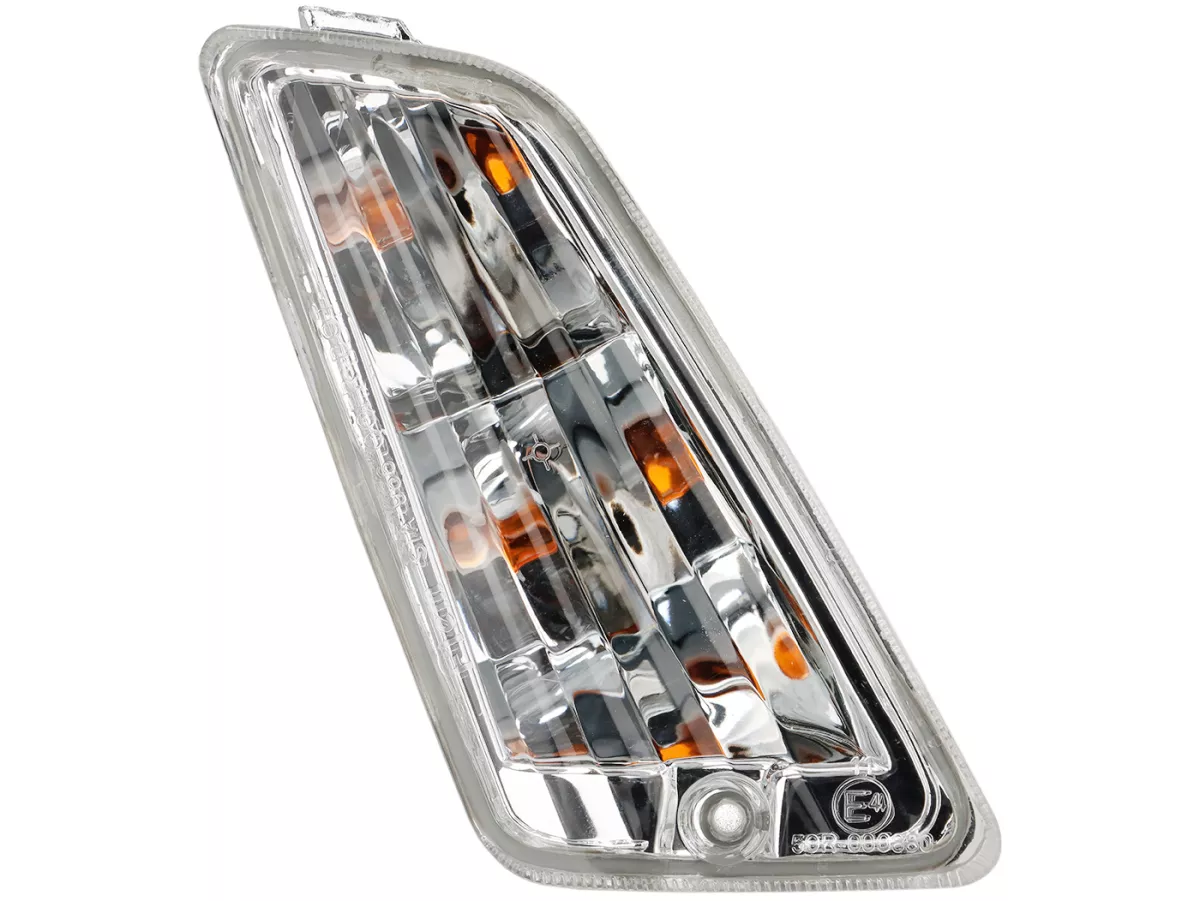 Clignotant -PIAGGIO Siem- Vespa GT, GTL, GTV, GTS 125-300 (-2013) - incolore - cabochon pas strié - avant droit