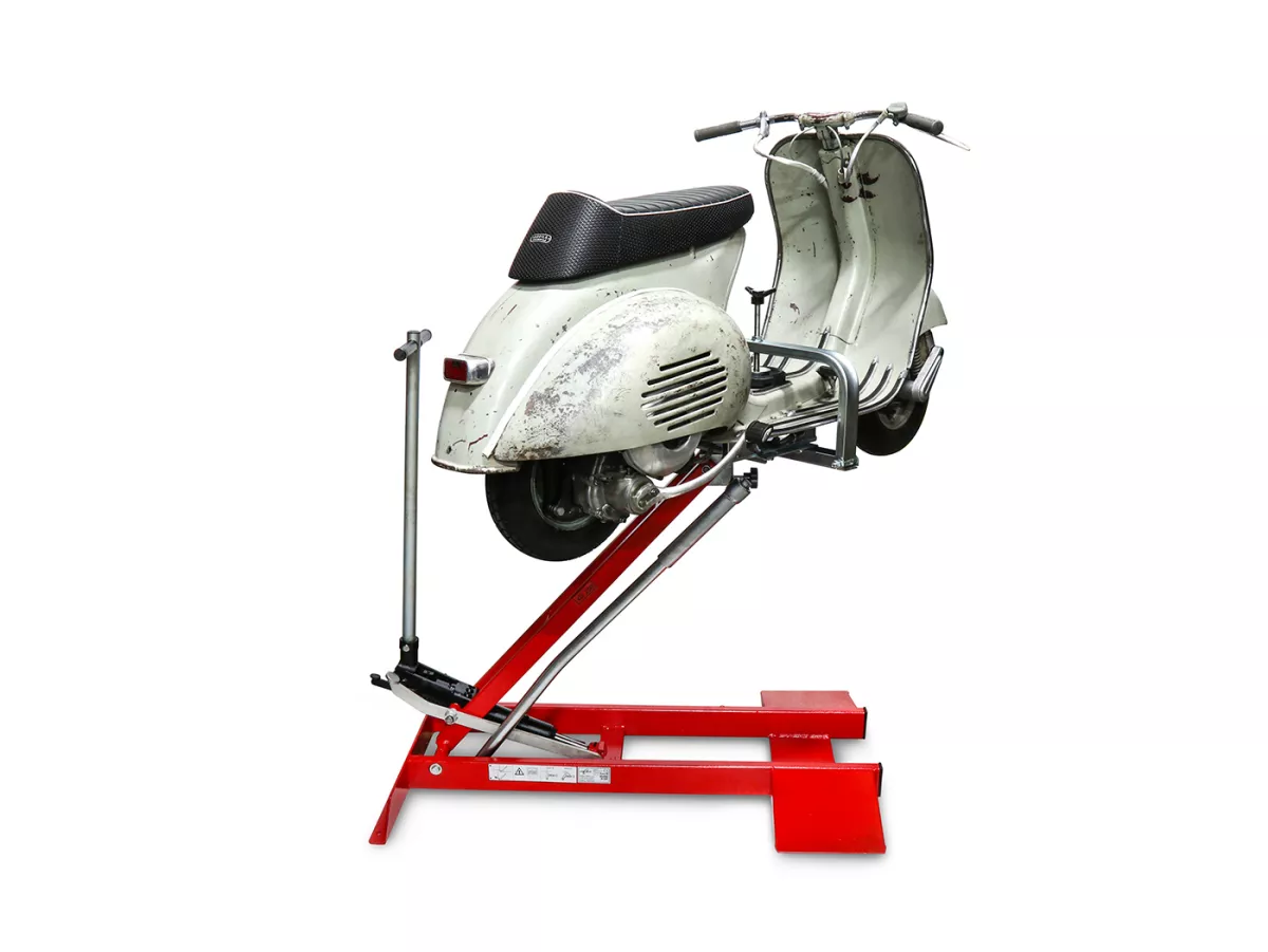 Lift -FA ITALIA Vespa- Vespa Smallframe, Largeframe, Wideframe 50-200ccm - 360° swivel, load capacity up to 350kg, lifting range 25-100cm, tiltable