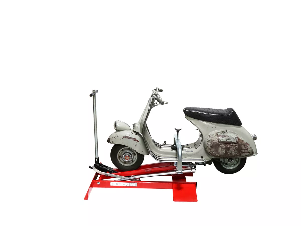 Lift -FA ITALIA Vespa- Vespa Smallframe, Largeframe, Wideframe 50-200ccm - 360° swivel, load capacity up to 350kg, lifting range 25-100cm, tiltable