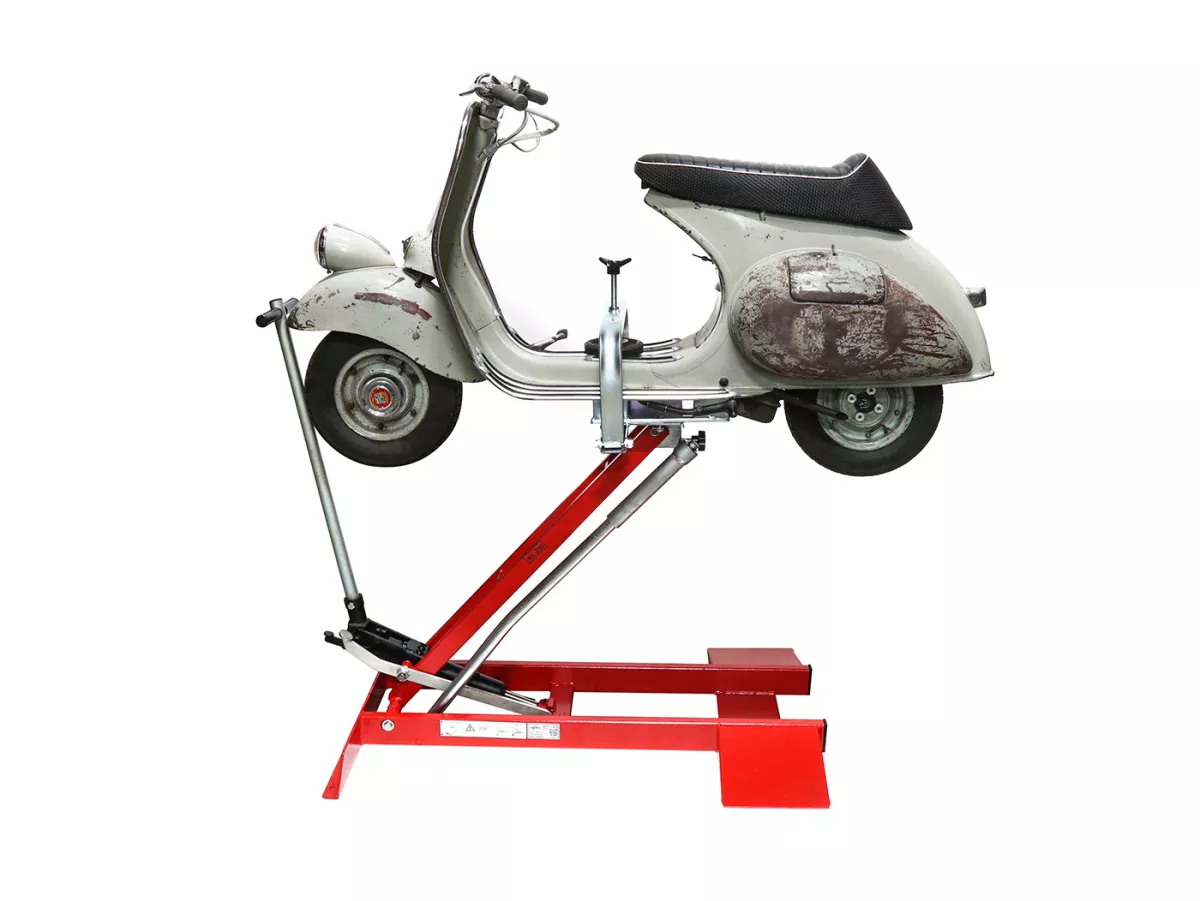 Lift -FA ITALIA Vespa- Vespa Smallframe, Largeframe, Wideframe 50-200ccm - 360° swivel, load capacity up to 350kg, lifting range 25-100cm, tiltable