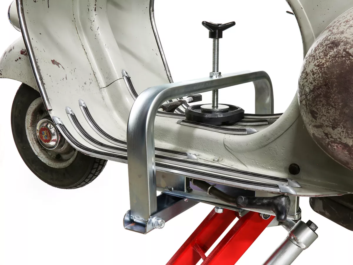Lift -FA ITALIA Vespa- Vespa Smallframe, Largeframe, Wideframe 50-200ccm - 360° swivel, load capacity up to 350kg, lifting range 25-100cm, tiltable