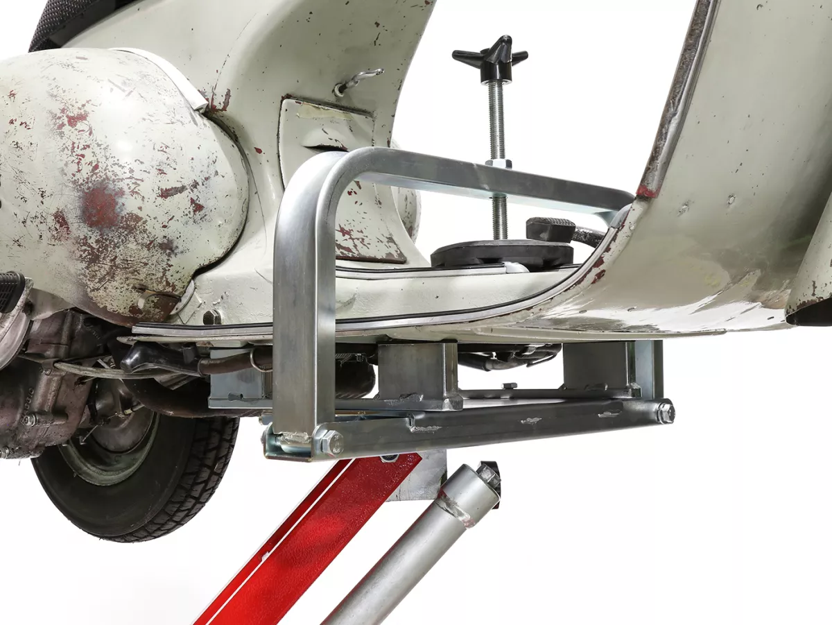Lift -FA ITALIA Vespa- Vespa Smallframe, Largeframe, Wideframe 50-200ccm - 360° swivel, load capacity up to 350kg, lifting range 25-100cm, tiltable