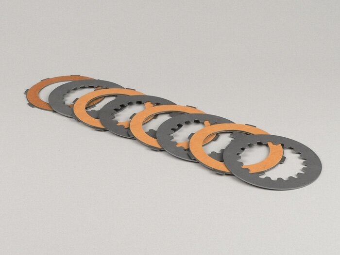 Clutch friction plate set -NEWFREN Race Carbon - Vespa Cosa2- 4 friction plates