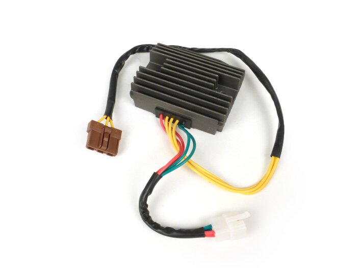 Regulador de tensión -CALIDAD OEM 4+3 polos- Piaggio Quasar/HPE 250-300 ccm, Master 400-500 ccm