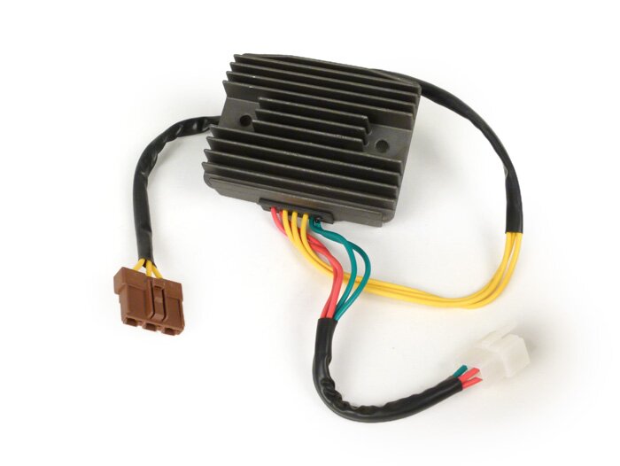 Regulador de tensión -CALIDAD OEM 4+3 polos- Piaggio Quasar/HPE 250-300 ccm, Master 400-500 ccm