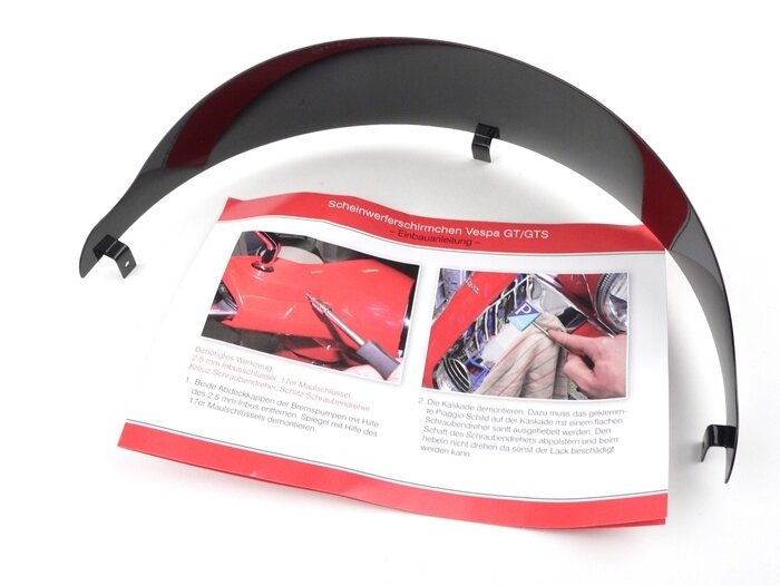 Protectores de faro -CLASSIC- Vespa GT, GTL, GTS 125-300 - Negro
