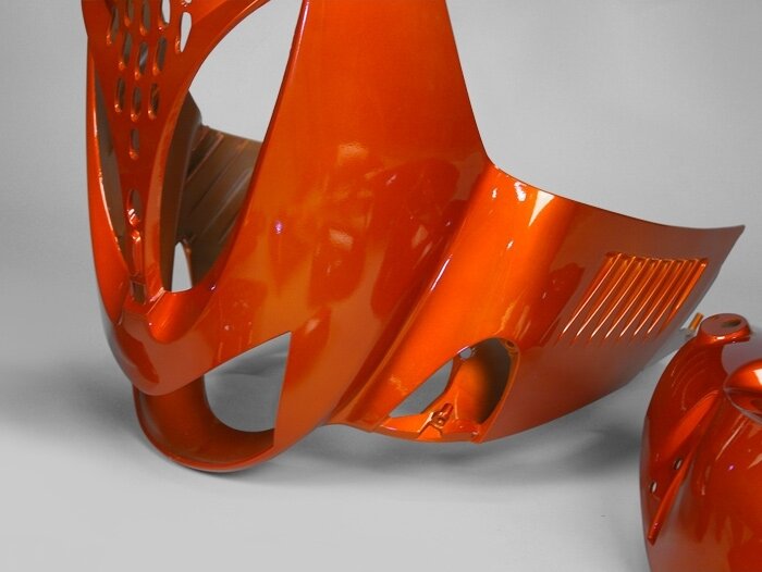 Set di parti della carenatura -EDGE- 11 pezzi - Aprilia SR dal 1998, SR50 Street - arancio metallizzato