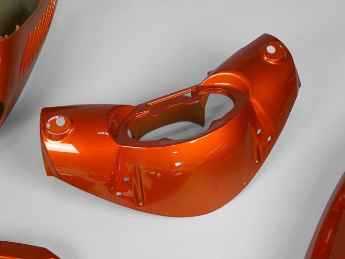 Set di parti della carenatura -EDGE- 11 pezzi - Aprilia SR dal 1998, SR50 Street - arancio metallizzato