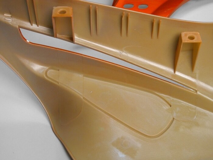 Set di parti della carenatura -EDGE- 11 pezzi - Aprilia SR dal 1998, SR50 Street - arancio metallizzato